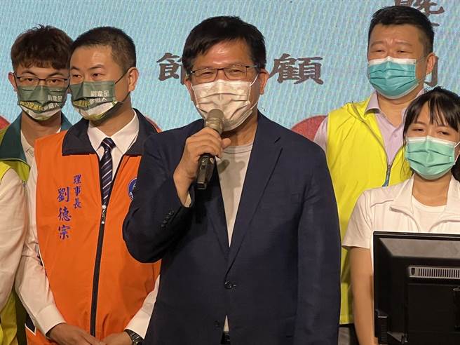 林佳龍今晚出席新北市嘉義同鄉會中秋聯歡晚會。（王揚傑攝）