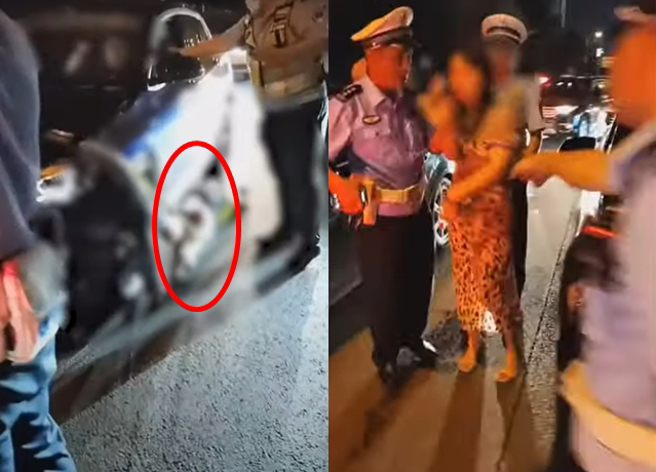 BMW女撞了妇人后，竟不下车查看，还拖行妇人逾1公里，妇人脸部磨地、衣服全破烂。（翻摄自微博）