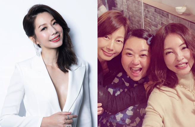 丁寧（左）和何如芸是同门师姐妹，两人感情深后，何如芸曾透露遭群眾挞伐时，唯一替她发声的艺人就是丁寧。（图／丁寧facebook）
