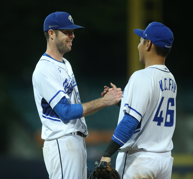 富邦悍将罗力。（陈怡诚摄）