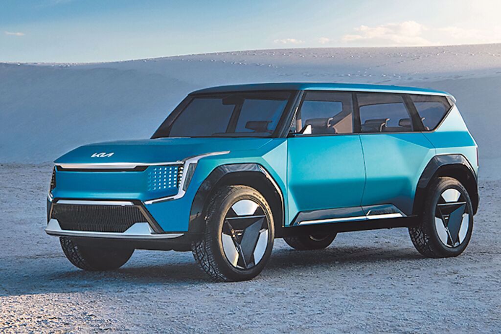 Kia去年11月發表的Concept EV9外觀造型。（Kia提供）