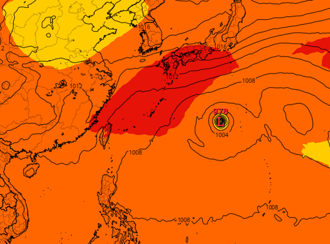 一热带扰动发展，中秋节后不排除影响台湾附近。（翻摄tropicaltidbits）