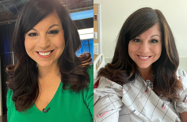 新闻主播朱莉清（Julie Chin）在新闻播报时突然中风。（图／Julie Chin facebook）