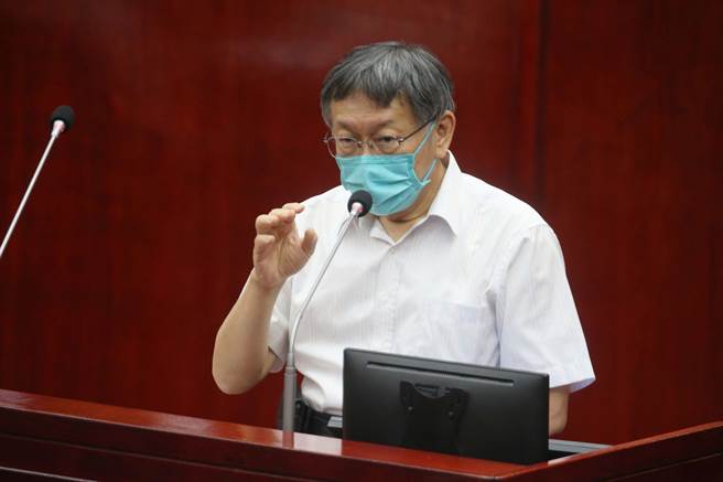 台北市長柯文哲6日赴市議會總質詢。（杜宜諳攝）