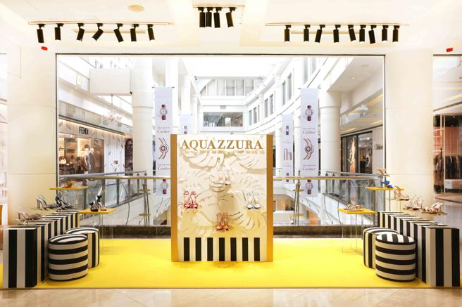 Aquazzura即日起至10月10日，於台北微風廣場一樓開設快閃店。（Aquazzura提供）
