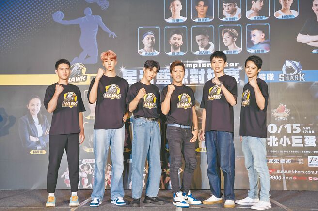 黑鹰队由张杰程（左起）、金云、蔡承佑、贺军翔、王品澔、张庭瑚等人组成。（宽宏艺术提供）