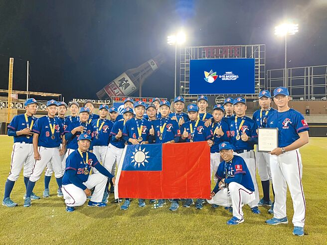 2022年U15世界杯青少棒锦标赛日本队因疫情退赛，中华队连2届拿下季军。（中华棒协提供）