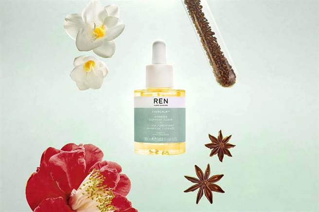 REN水嫩舒缓防御激萃油。(图片提供10／10 HOPE) 