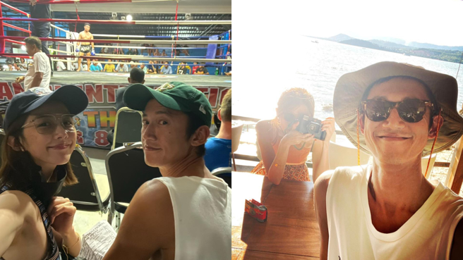 吴慷仁和邵雨薇吃美食、玩遍泰国娱乐场所。(图/吴慷仁 FB)