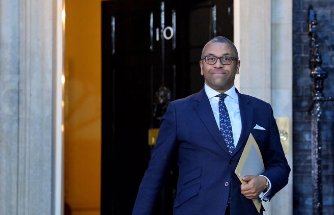 英国新任外交大臣柯维立（James Cleverly）。（图／路透社）