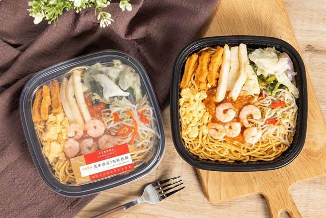 7-11「君悦-马来西亚风味海鲜炒麵」，OPEN POINT APP会员优惠价只要1点加99元。（7-11提供）