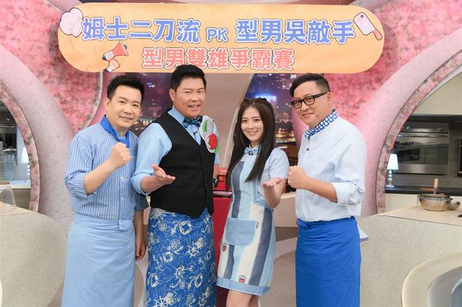 吳秉承（左起）、曾國城、卓文萱、詹姆士。（三立提供）