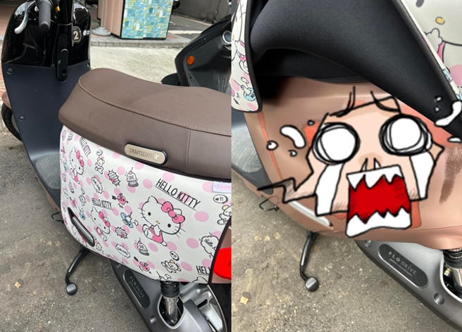 正妹因保护爱车，便帮爱车装上保护套，岂料，1个月后掀开保护套后，竟然掉漆了。（翻摄自脸书爆废公社）