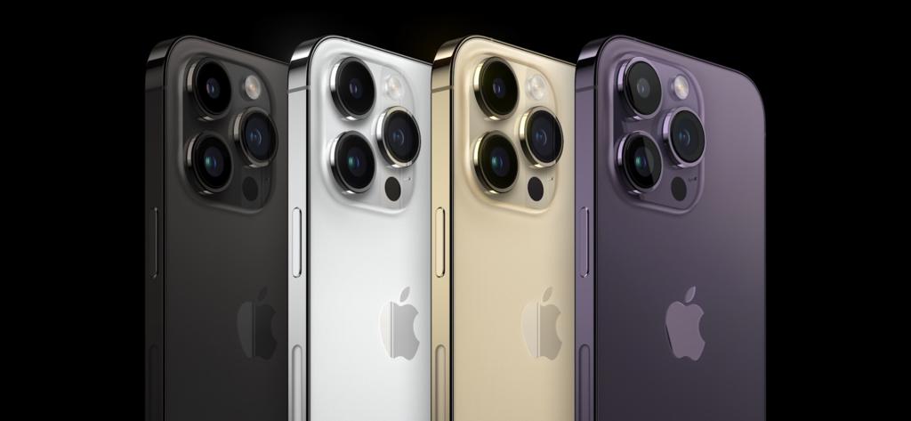 iPhone 14 Pro系列共推出深紫色、金色、銀色及太空黑色；iPhone 14 Pro的台灣定價為3萬4900元起，iPhone 14 Pro Max則為3萬8900元起，規格上有128GB、256GB、512GB、1TB 4種規格，明起（9月9日）晚上8點開始預購，9月16日起開始發售。（翻攝直播畫面）