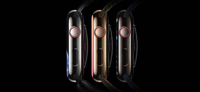 全新的Apple Watch Series 8的不锈钢款推出银色、石墨色以及金色 3色。（翻摄直播画面）