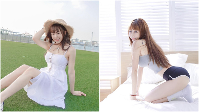 梓梓在日前晒出一系列穿着制服的辣照，让网友集体暴动。(图/梓梓  IG)