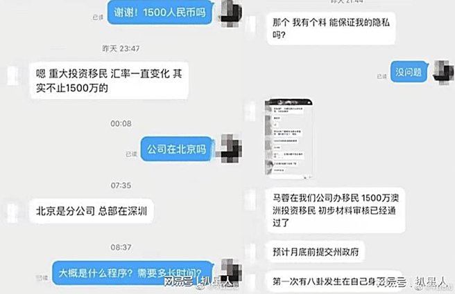 网友曝马蓉砸了千万投资移民。（图／翻摄自今日悉尼微博）