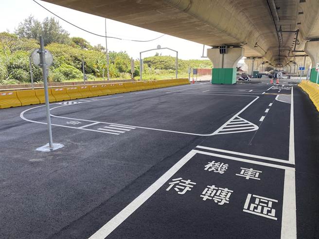 大园区公所打造辖内首座机车考照练习场。（蔡明亘摄）