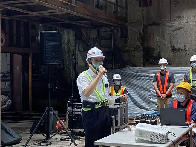 台北市长柯文哲今前往视察万大线第一期隧道贯通工程。（陈薏云摄）