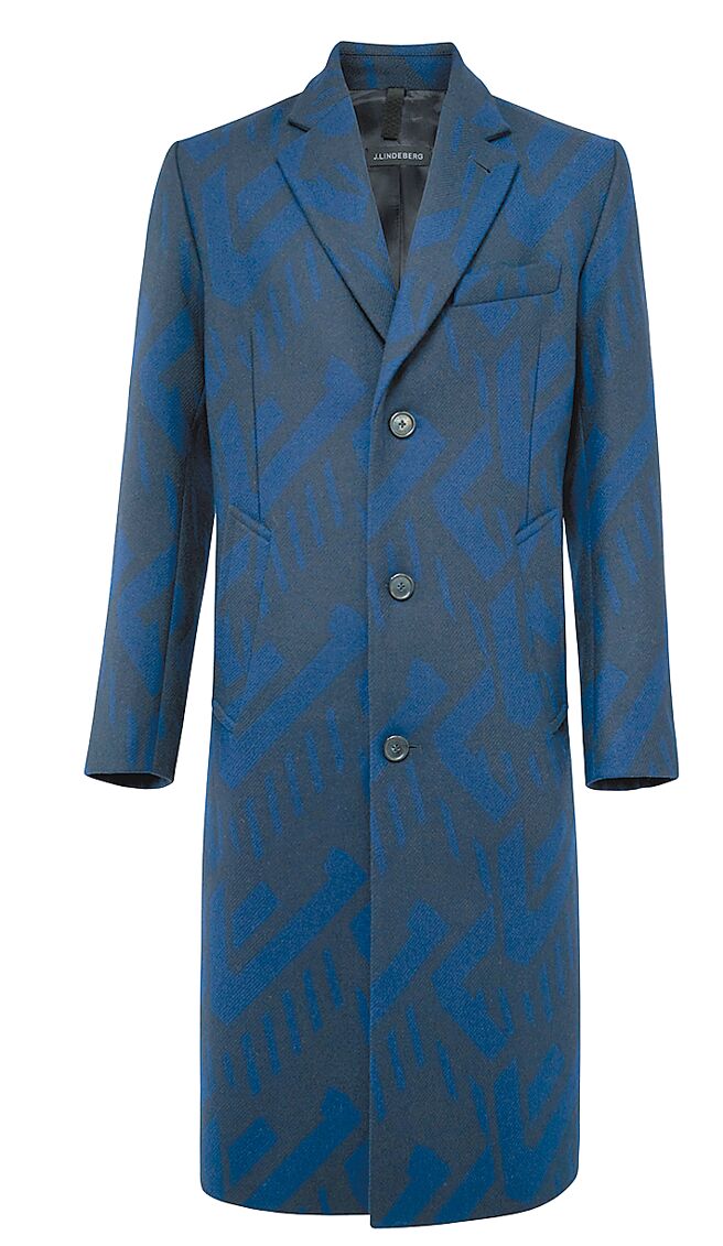 J LINDEBERG 2022秋冬新品解构图腾缇花羊毛大衣，2万4800元。（J.LINDEBERG提供）