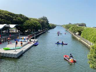 竹市港南運河淨化有成 中秋連假辦獨木舟體驗活動