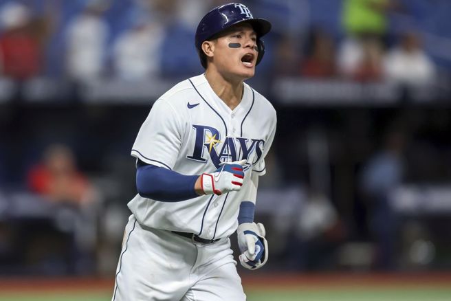 光芒内野手张育成遭到DFA。（美联社资料照）