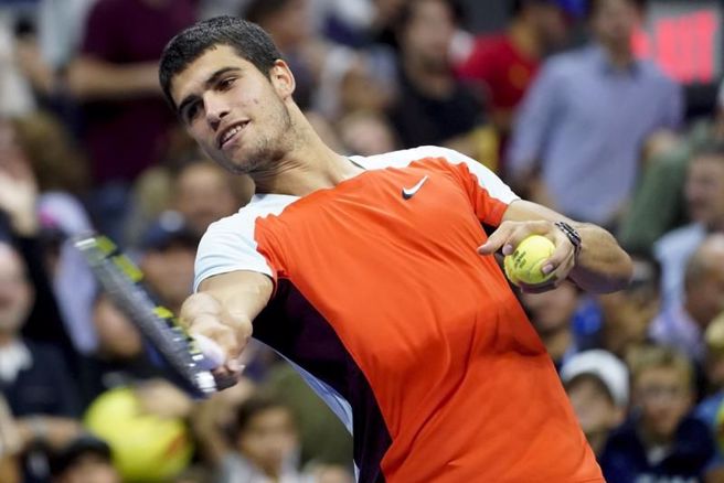 西班牙小将阿卡瑞兹杀进美网决赛。（美联社）