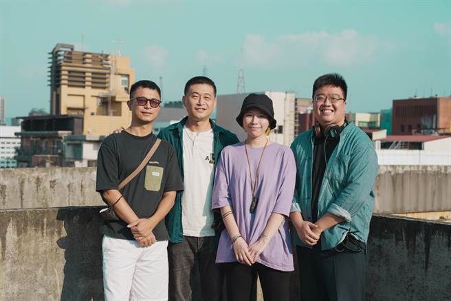  《此时此刻》导演群高炳权（左起）、连奕琦、黄婕妤、吴宗叡。（百聿数码提供）