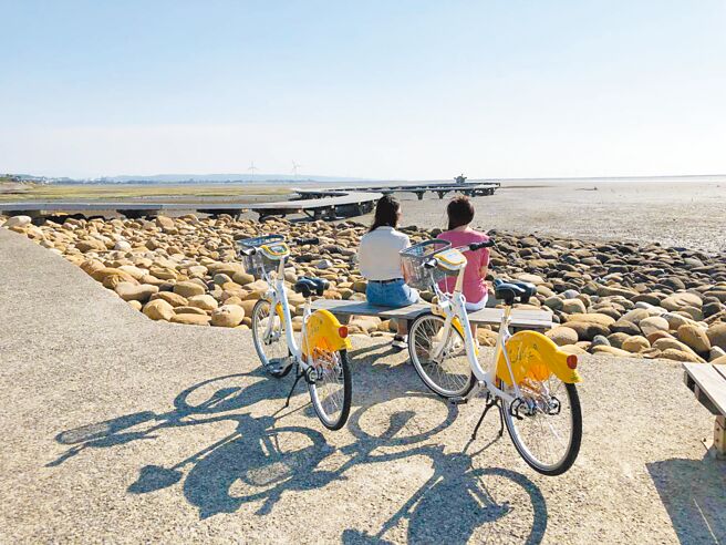 新竹市政府于左岸及17公里自行车道新增7处YouBike2.0站点，9日中秋连假首日正式启用。（新竹市政府提供／王惠慧新竹传真）