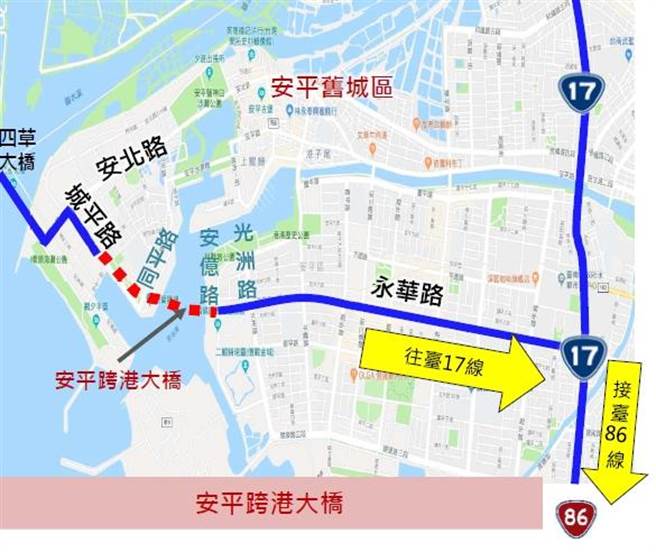 安平港跨港大桥预计今年底动工，2026年完工。(台南市政府提供／曹婷婷台南传真)