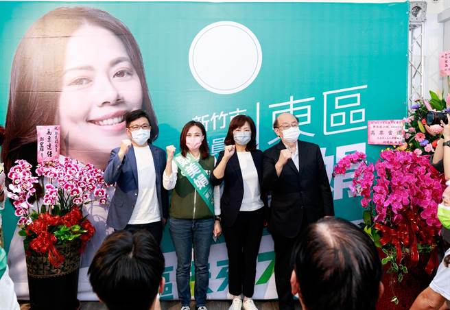 民進黨新竹市長參選人沈慧虹對於中華大學「初步認定」林耕仁符合規範，氣急敗壞說「難道中華大學是碰到國民黨就放水」，無疑是雙重標準。（陳育賢攝）