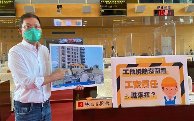 台中市议员林祈烽质询指出，根据财产申报，卢秀燕与丈夫廖述嘉名下都没房产，质疑市长的「家」在哪里？！(林祈烽提供)