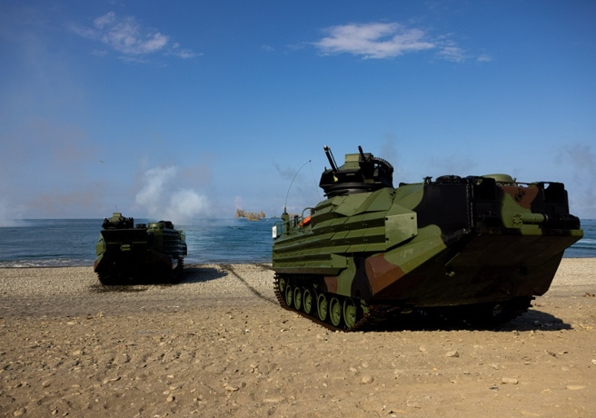 裴洛西访台，引发中共连日压迫性环台军演，民眾真切感受到战争威胁。图为国军汉光演习。（图/ 远见提供）