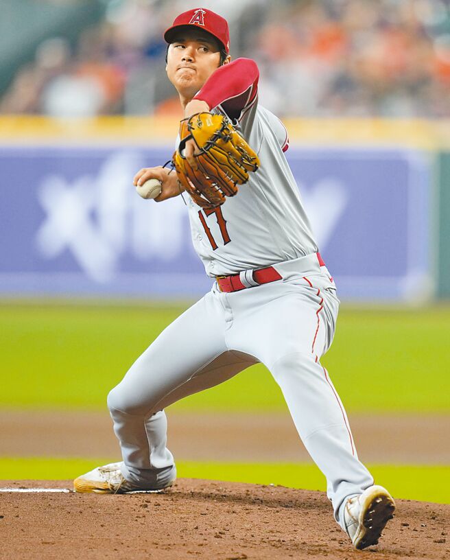 大谷翔平昨天拿到本季第12場勝投。（美聯社）