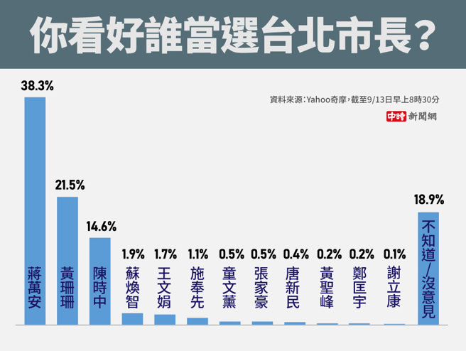 你看好谁当选台北市长(制图/陈友龄)