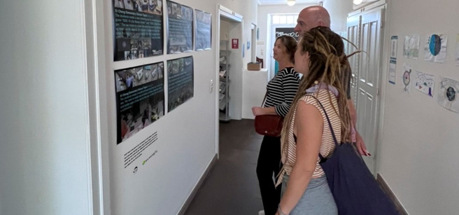 部分学生作品更将于9月初瑞士Haus Salmegg Rheinfelden的永续艺术展览中，孩子精心制作的作品以数位保存形式跨越国界展现。(照片/新北市教育局提供)