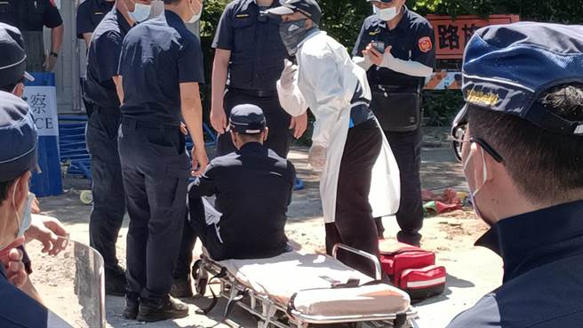7月21日有維安員警受傷送醫，事後不敢追究。（讀者提供／謝明俊苗栗傳真）