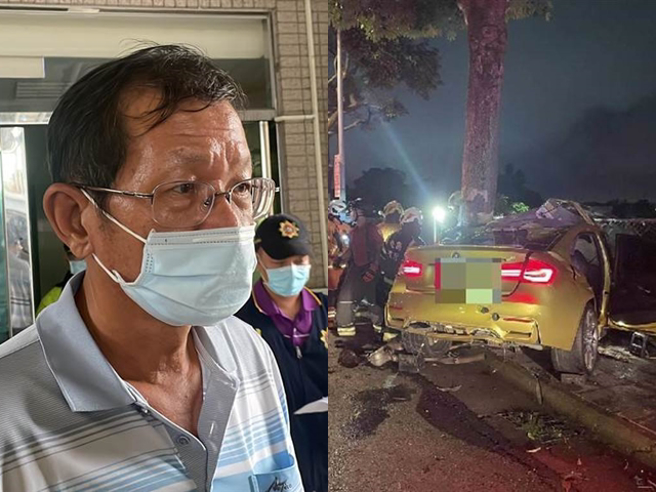 检警13日相验林男遗体，林父称不知儿子去试车，也提到儿子本身就有一台车，强调儿子18岁就开始开车、技术不错，怀疑车辆暴衝又天雨路滑酿祸。（记者蔡依珍摄、翻摄照片）