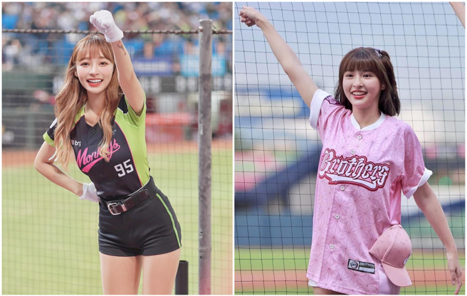 林襄、峮峮是2大啦啦队女神，各自拥有大量粉丝。（图／FB@林襄、峮峮）
