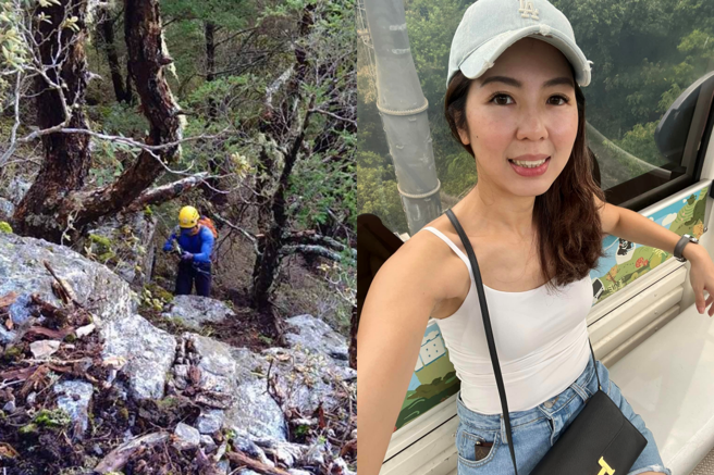 北院法官陈伯均登山遇难，律师李怡贞发文悼念。（合成图／消防局提供、翻摄李怡贞脸书）