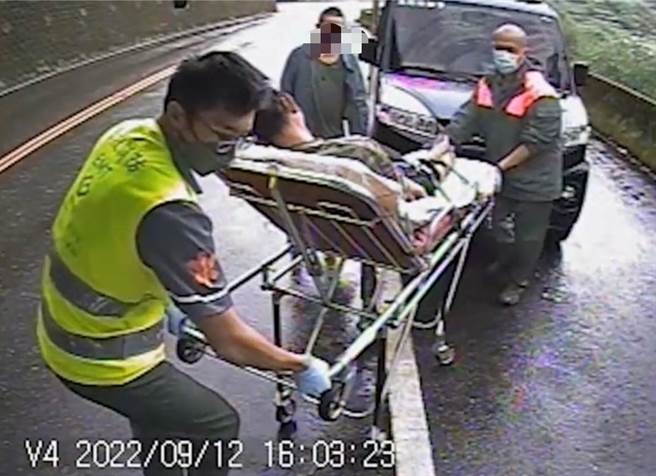 救护人员指称当天报案人声称不认识送医的林姓男子。（民眾提供／杨静茹南投传真）