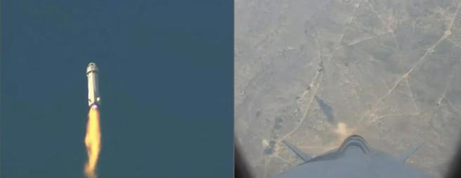 蓝色起源的新雪帕德火箭首次发射失败。(图/Blue Origin)