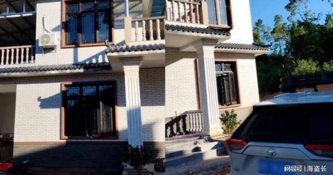 女子近日在網路上分享影片，展示了2層114坪的農村自建房。（圖／翻攝自微博）