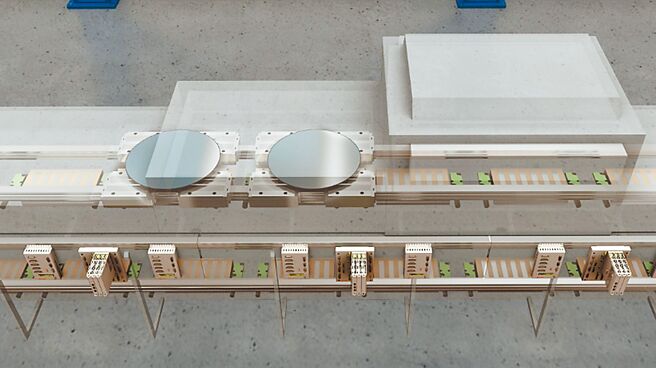 吾福精密「FTS灵活输送系统」可应用于传输和定位物料与工件，它的标准线马技术，让每个工件托盘／输送机可以单独运动，元件可以轻松整合至所需的运输和定位系统且具有非常高的灵活性。图／业者提供