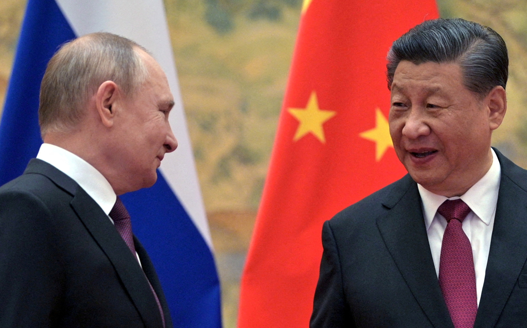 俄罗斯总统普丁（左）周四即将在上海合作组织峰会中和中国国家主席习近平会面，图为两人2022年2月4日在北京会面的资料照。（路透）(photo:ChinaTimes)