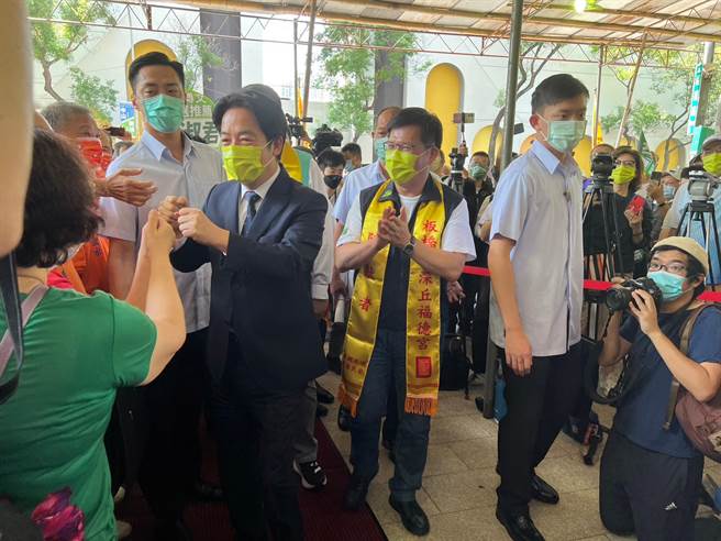 副总统赖清德今到新北市帮林佳龙站台。（王扬杰摄）