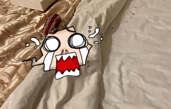 1名網友日前帶著一家人到馬祖入住民宿，當晚他的8個月大孩子的排泄物不慎弄髒棉被，他原本只想給「500元」作為清潔補償，他事後發文這金額合理嗎？（翻攝自臉書「爆料公社」）