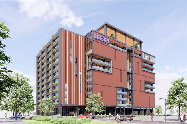 光宝科拆除旧厂，将重建地上11层及地下4层的厂办大楼暨研发中心，此为模拟图。（新北市经发局提供／李奇叡新北传真）