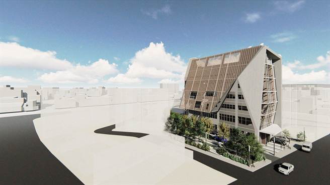 彰化市介寿新村「长照2.0多功能服务中心暨卫福大楼新建」模型图。（彰化县政府提供／吴敏菁彰化传真）