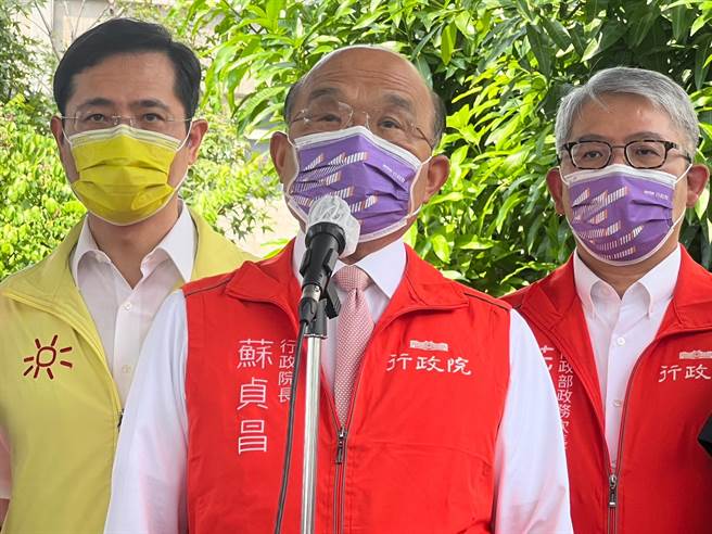 苏贞昌表示台美关系更加紧密。（王扬杰摄）